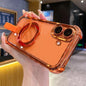 Crystal Shield Ring Holde TPU + Acrylic Magnetic Phone Case, For iPhone 16 Plus, For iPhone 16, For iPhone 15 Pro Max