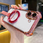 Crystal Shield Ring Holde TPU + Acrylic Magnetic Phone Case, For iPhone 16 Plus, For iPhone 16, For iPhone 15 Pro Max