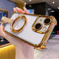 Crystal Shield Ring Holde TPU + Acrylic Magnetic Phone Case, For iPhone 15 Pro, For iPhone 15 Plus, For iPhone 15