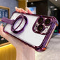 Crystal Shield Ring Holde TPU + Acrylic Magnetic Phone Case, For iPhone 14 Pro Max, For iPhone 13 Pro Max, For iPhone 13 Pro