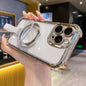Crystal Shield Ring Holde TPU + Acrylic Magnetic Phone Case, For iPhone 14 Pro Max, For iPhone 13 Pro Max, For iPhone 13 Pro