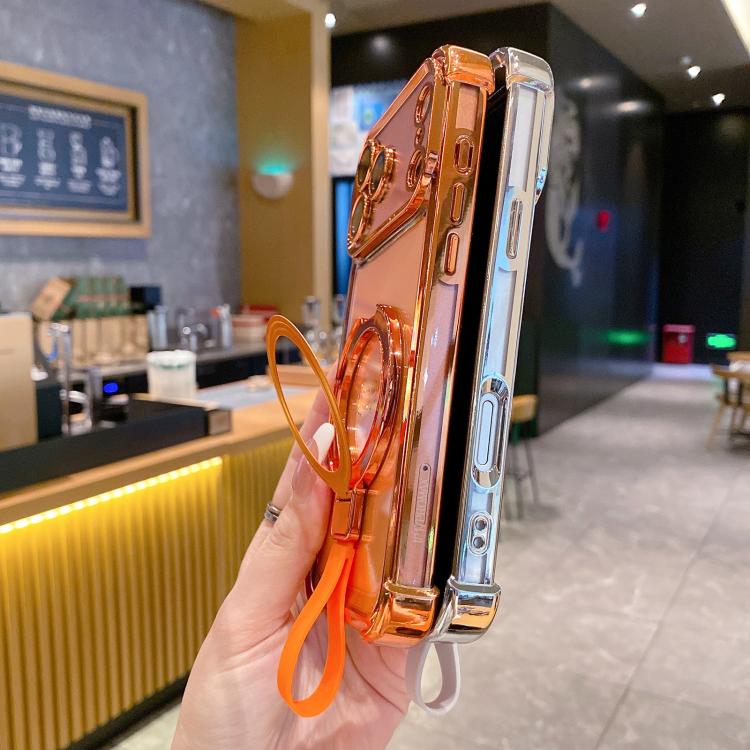 Crystal Shield Ring Holde TPU + Acrylic Magnetic Phone Case, For iPhone 14 Pro Max, For iPhone 13 Pro Max, For iPhone 13 Pro