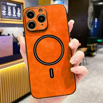 Lambskin Faux Leather Magnetic Phone Case, For iPhone 12, For iPhone 12 Pro Max, For iPhone 12 Pro, For iPhone 11 Pro Max
