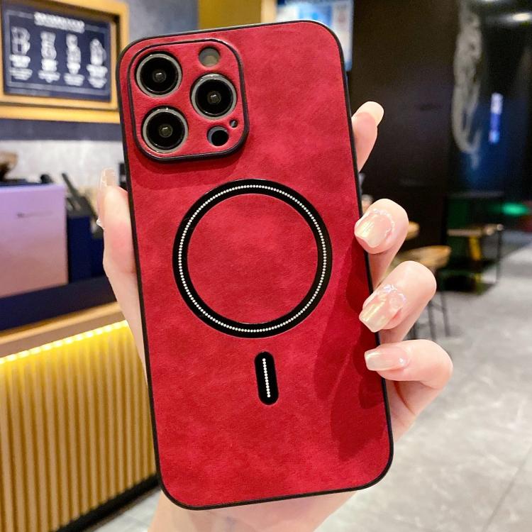 Lambskin Faux Leather Magnetic Phone Case, For iPhone 14 Pro Max, For iPhone 13 Pro Max, For iPhone 13 Pro, For iPhone 13