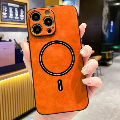 Lambskin Faux Leather Magnetic Phone Case, For iPhone 14 Pro Max, For iPhone 13 Pro Max, For iPhone 13 Pro, For iPhone 13