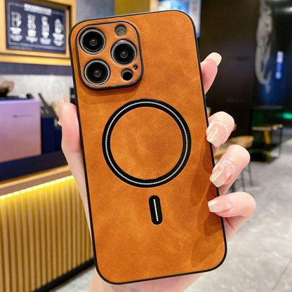 Lambskin Faux Leather Magnetic Phone Case, For iPhone 14 Pro Max, For iPhone 13 Pro Max, For iPhone 13 Pro, For iPhone 13