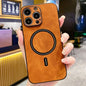 Lambskin Faux Leather Magnetic Phone Case, For iPhone 15, For iPhone 14 Plus, For iPhone 14, For iPhone 14 Pro
