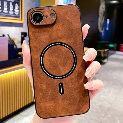 Lambskin Faux Leather Magnetic Phone Case, For iPhone 17e / 16e, For iPhone 17 Pro Max, For iPhone 17 Pro, For iPhone 17