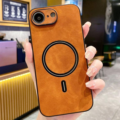 Lambskin Faux Leather Magnetic Phone Case, For iPhone 17e / 16e, For iPhone 17 Pro Max, For iPhone 17 Pro, For iPhone 17
