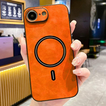 Lambskin Faux Leather Magnetic Phone Case, For iPhone 17e / 16e, For iPhone 17 Pro Max, For iPhone 17 Pro, For iPhone 17