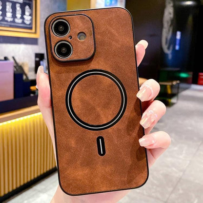 Lambskin Faux Leather Magnetic Phone Case, For iPhone 17e / 16e, For iPhone 17 Pro Max, For iPhone 17 Pro, For iPhone 17