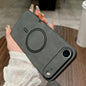 Lambskin Faux Leather Magnetic Phone Case, For iPhone Air, For iPhone 16 Pro Max, For iPhone 16 Pro, For iPhone 16 Plus