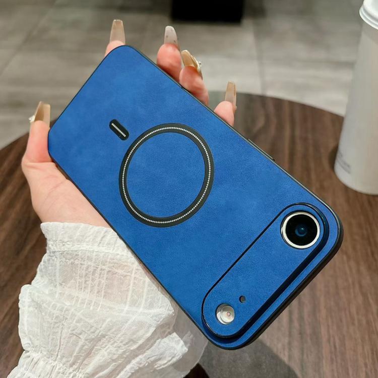Lambskin Faux Leather Magnetic Phone Case, For iPhone Air, For iPhone 16 Pro Max, For iPhone 16 Pro, For iPhone 16 Plus