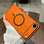 Lambskin Faux Leather Magnetic Phone Case, For iPhone Air, For iPhone 16 Pro Max, For iPhone 16 Pro, For iPhone 16 Plus