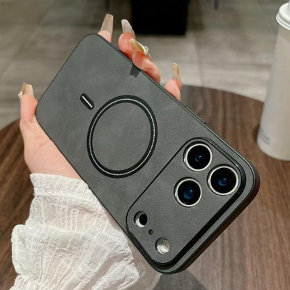 Lambskin Faux Leather Magnetic Phone Case, For iPhone 17e / 16e, For iPhone 17 Pro Max, For iPhone 17 Pro, For iPhone 17