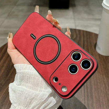 Lambskin Faux Leather Magnetic Phone Case, For iPhone 17e / 16e, For iPhone 17 Pro Max, For iPhone 17 Pro, For iPhone 17