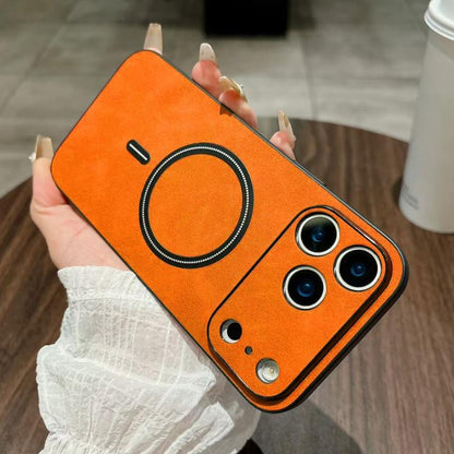 Lambskin Faux Leather Magnetic Phone Case, For iPhone 17e / 16e, For iPhone 17 Pro Max, For iPhone 17 Pro, For iPhone 17