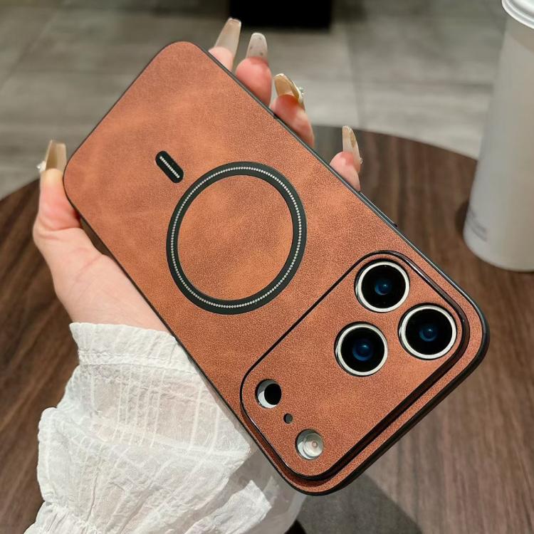 Lambskin Faux Leather Magnetic Phone Case, For iPhone 17e / 16e, For iPhone 17 Pro Max, For iPhone 17 Pro, For iPhone 17