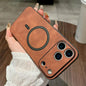 Lambskin Faux Leather Magnetic Phone Case, For iPhone 17e / 16e, For iPhone 17 Pro Max, For iPhone 17 Pro, For iPhone 17
