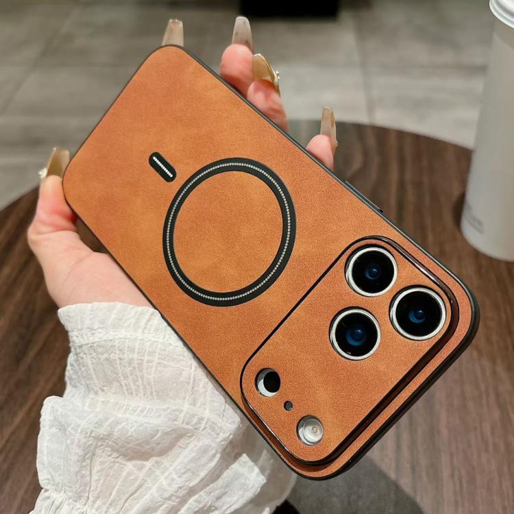 Lambskin Faux Leather Magnetic Phone Case, For iPhone 17e / 16e, For iPhone 17 Pro Max, For iPhone 17 Pro, For iPhone 17