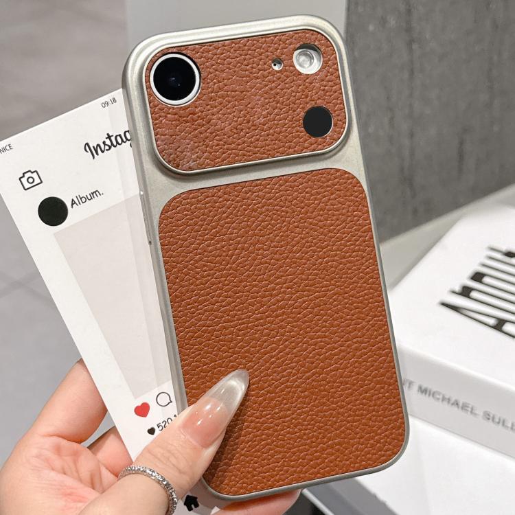 Transforms Into 17 Series Large Window Frosted Lychee Texture Phone Case, For iPhone 17 Pro Max, For iPhone 17 Pro, For iPhone 17, For iPhone Air