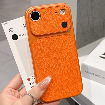 Transforms Into 17 Series Large Window Frosted Lychee Texture Phone Case, For iPhone 17 Pro Max, For iPhone 17 Pro, For iPhone 17, For iPhone Air