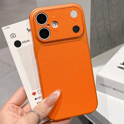 Transforms Into 17 Series Large Window Frosted Lychee Texture Phone Case, For iPhone 16 Pro Max, For iPhone 16 Pro, For iPhone 16 Plus, For iPhone 16