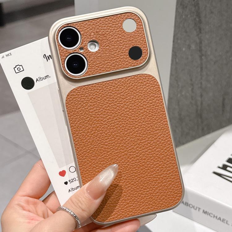 Transforms Into 17 Series Large Window Frosted Lychee Texture Phone Case, For iPhone 16 Pro Max, For iPhone 16 Pro, For iPhone 16 Plus, For iPhone 16