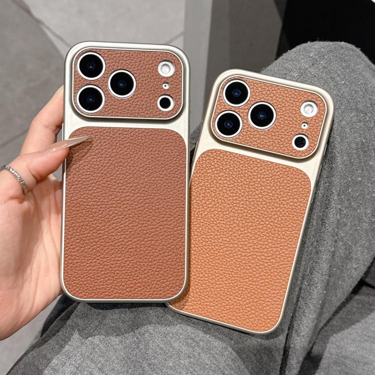 Transforms Into 17 Series Large Window Frosted Lychee Texture Phone Case, For iPhone 17 Pro Max, For iPhone 17 Pro, For iPhone 17, For iPhone Air