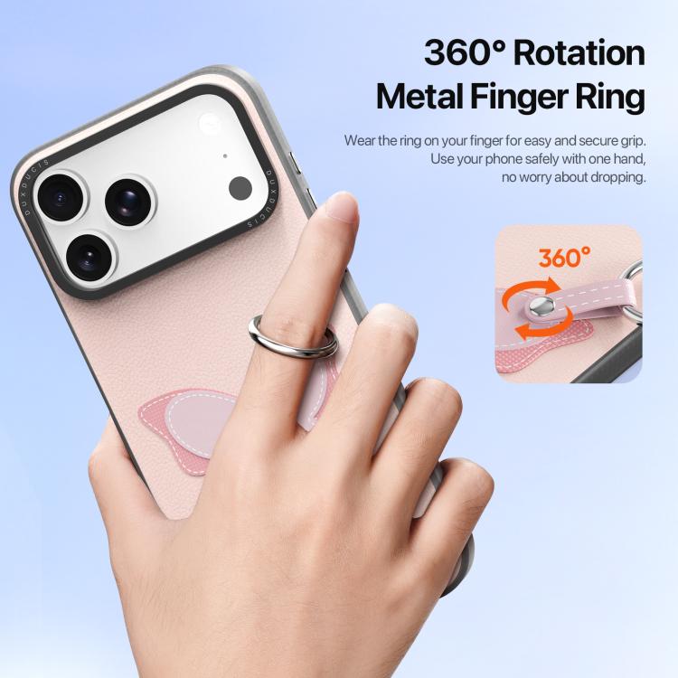 DUX DUCIS LUVY Series Phone Case with Finger Ring Buckle, For iPhone 17 Pro Max, For iPhone 17 Pro, For iPhone 17