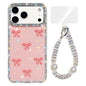 Sparkling IMD Colorful Bow Phone Case with Bracelet, For iPhone 17 Pro Max, For iPhone 17 Pro