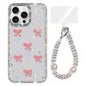 Sparkling IMD Colorful Bow Phone Case with Bracelet, For iPhone 16 Pro Max, For iPhone 16 Pro