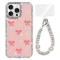 Sparkling IMD Colorful Bow Phone Case with Bracelet, For iPhone 16 Pro Max, For iPhone 16 Pro