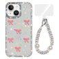 Sparkling IMD Colorful Bow Phone Case with Bracelet, For iPhone 15, For iPhone 14