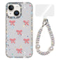 Sparkling IMD Colorful Bow Phone Case with Bracelet, For iPhone 15, For iPhone 14