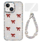Sparkling IMD Colorful Bow Phone Case with Bracelet, For iPhone 15, For iPhone 14