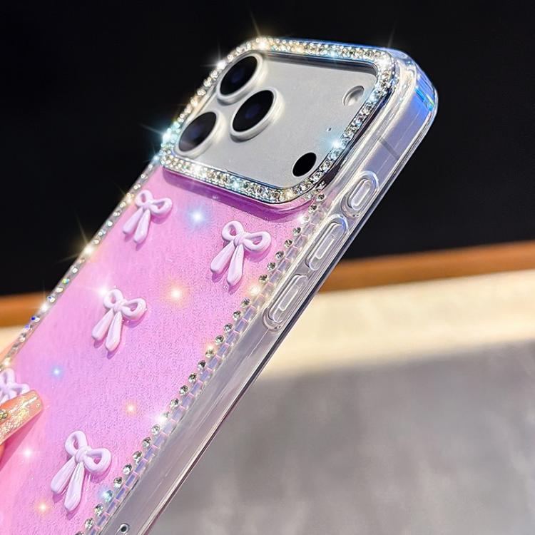 Sparkling IMD Colorful Bow Phone Case with Bracelet, For iPhone 13 Pro Max, For iPhone 13 Pro
