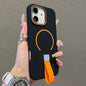 Skin-feel Magnetic TPU Phone Case with Silicone Strap, For iPhone 16 Pro Max, For iPhone 16 Pro, For iPhone 16 Plus, For iPhone 16