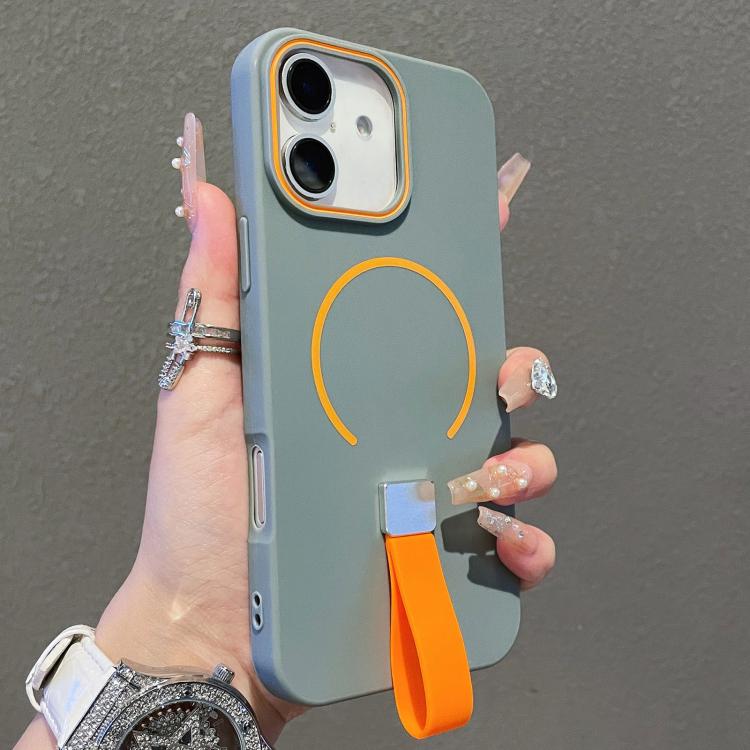 Skin-feel Magnetic TPU Phone Case with Silicone Strap, For iPhone 16 Pro Max, For iPhone 16 Pro, For iPhone 16 Plus, For iPhone 16