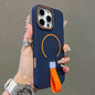 Skin-feel Magnetic TPU Phone Case with Silicone Strap, For iPhone 15 Pro Max, For iPhone 15 Pro, For iPhone 15 Plus, For iPhone 15