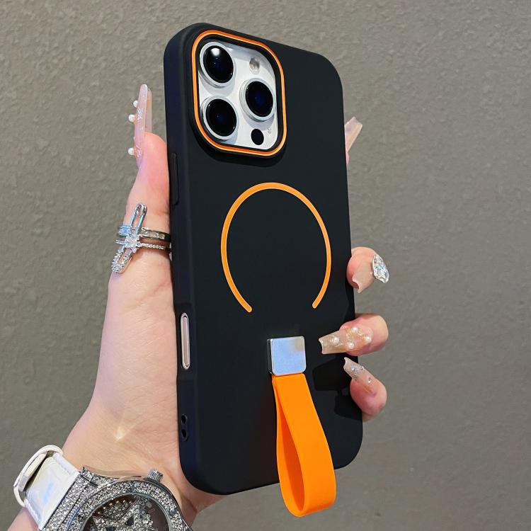 Skin-feel Magnetic TPU Phone Case with Silicone Strap, For iPhone 15 Pro Max, For iPhone 15 Pro, For iPhone 15 Plus, For iPhone 15