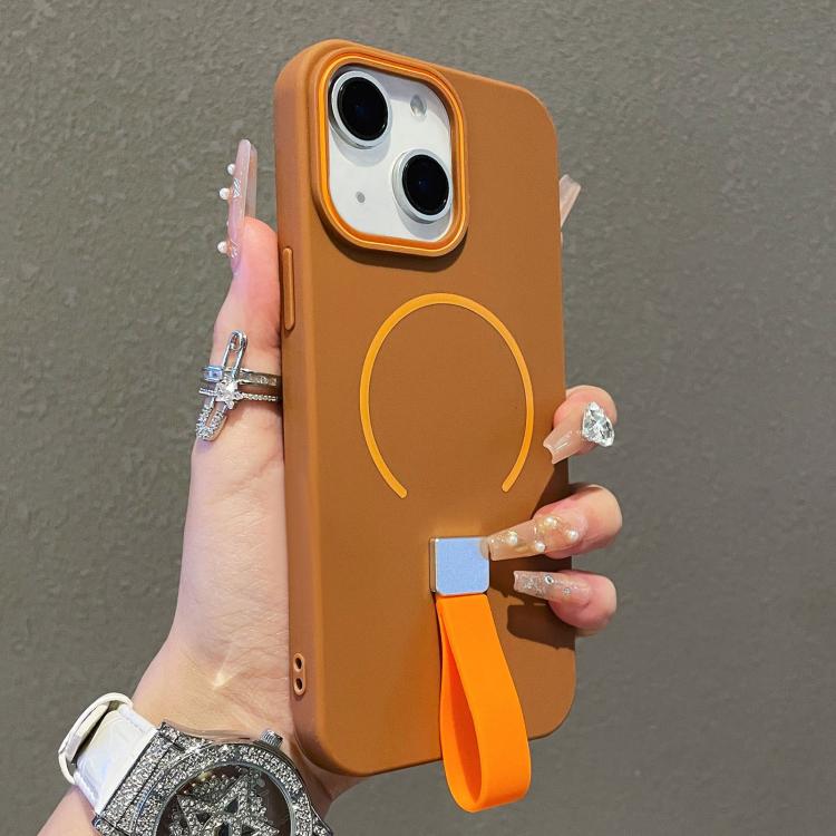 Skin-feel Magnetic TPU Phone Case with Silicone Strap, For iPhone 14 Plus, For iPhone 14, For iPhone 14 Pro, For iPhone 14 Pro Max