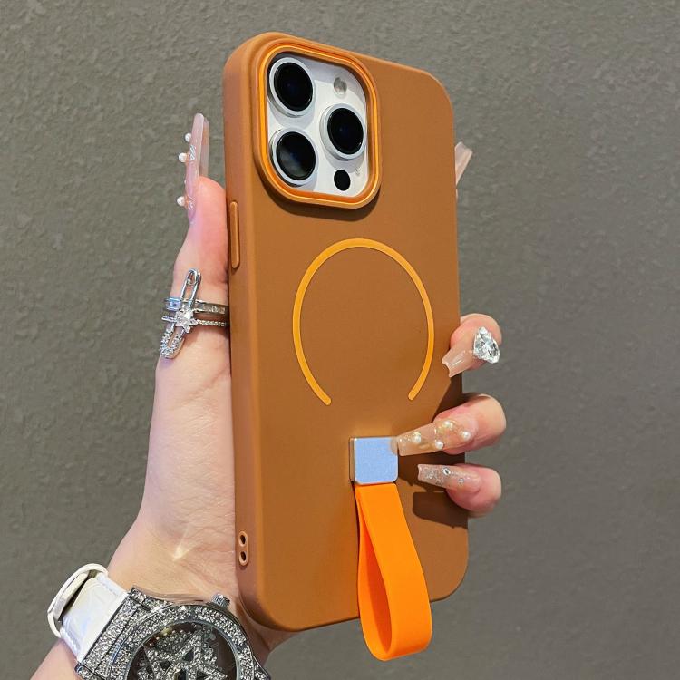 Skin-feel Magnetic TPU Phone Case with Silicone Strap, For iPhone 13 Pro Max, For iPhone 13 Pro, For iPhone 13, For iPhone 12 / 12 Pro