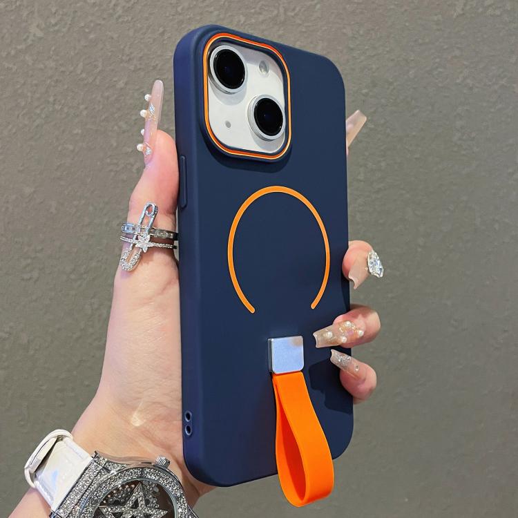 Skin-feel Magnetic TPU Phone Case with Silicone Strap, For iPhone 13 Pro Max, For iPhone 13 Pro, For iPhone 13, For iPhone 12 / 12 Pro