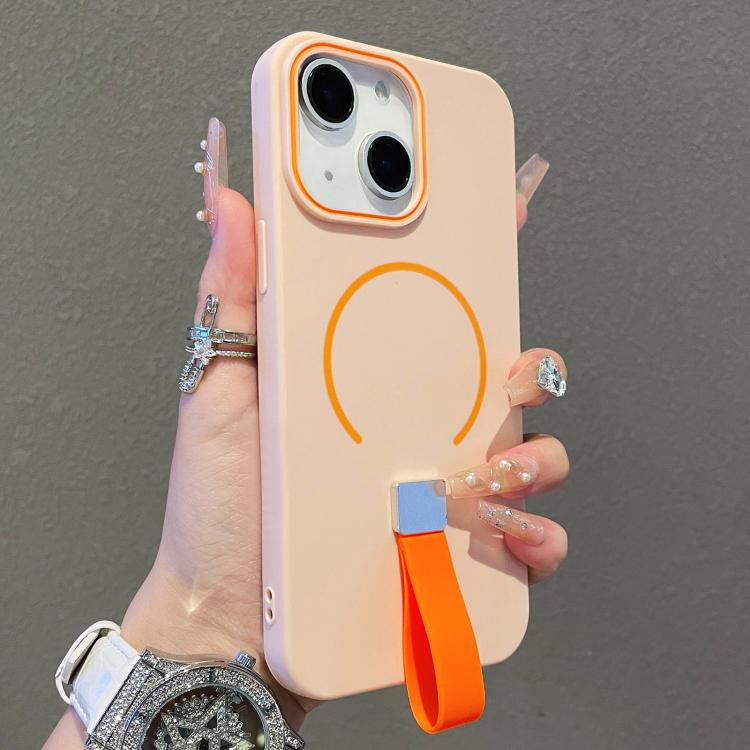 Skin-feel Magnetic TPU Phone Case with Silicone Strap, For iPhone 13 Pro Max, For iPhone 13 Pro, For iPhone 13, For iPhone 12 / 12 Pro