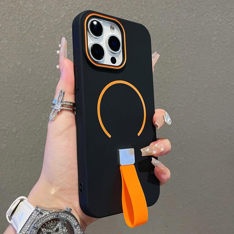 Skin-feel Magnetic TPU Phone Case with Silicone Strap, For iPhone 13 Pro Max, For iPhone 13 Pro, For iPhone 13, For iPhone 12 / 12 Pro