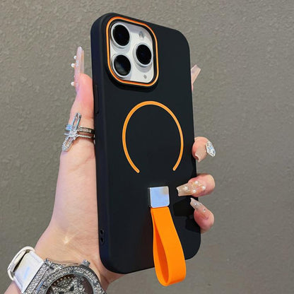 Skin-feel Magnetic TPU Phone Case with Silicone Strap, For iPhone 12 Pro Max, For iPhone 11 Pro Max, For iPhone 11, For iPhone 11 Pro