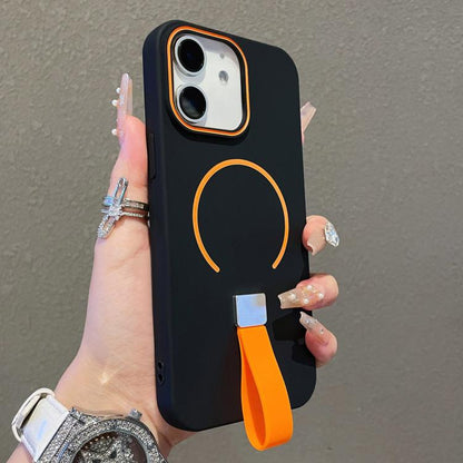 Skin-feel Magnetic TPU Phone Case with Silicone Strap, For iPhone 12 Pro Max, For iPhone 11 Pro Max, For iPhone 11, For iPhone 11 Pro