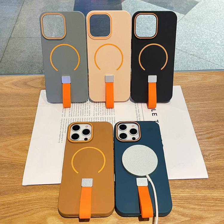 Skin-feel Magnetic TPU Phone Case with Silicone Strap, For iPhone 12 Pro Max, For iPhone 11 Pro Max, For iPhone 11, For iPhone 11 Pro