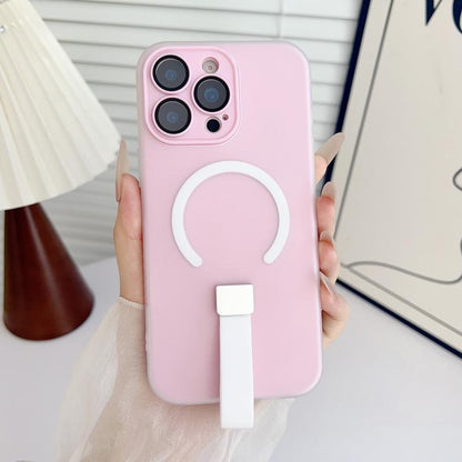 Eagle Eye Dual-layer Jelly Magnetic Phone Case with Silicone Strap & Lens Film, For iPhone 14 Plus, For iPhone 14, For iPhone 14 Pro